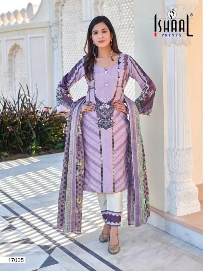 Ishaal Gulmohar 17 Latest Pure lawn Karachi Cotton Dress Material Collection 